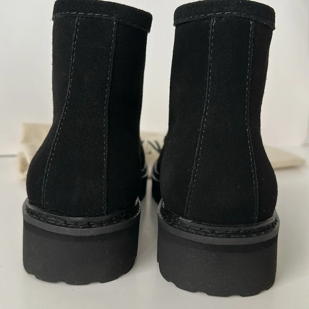 Zara Men's Leather Black Lace-Up Boots
